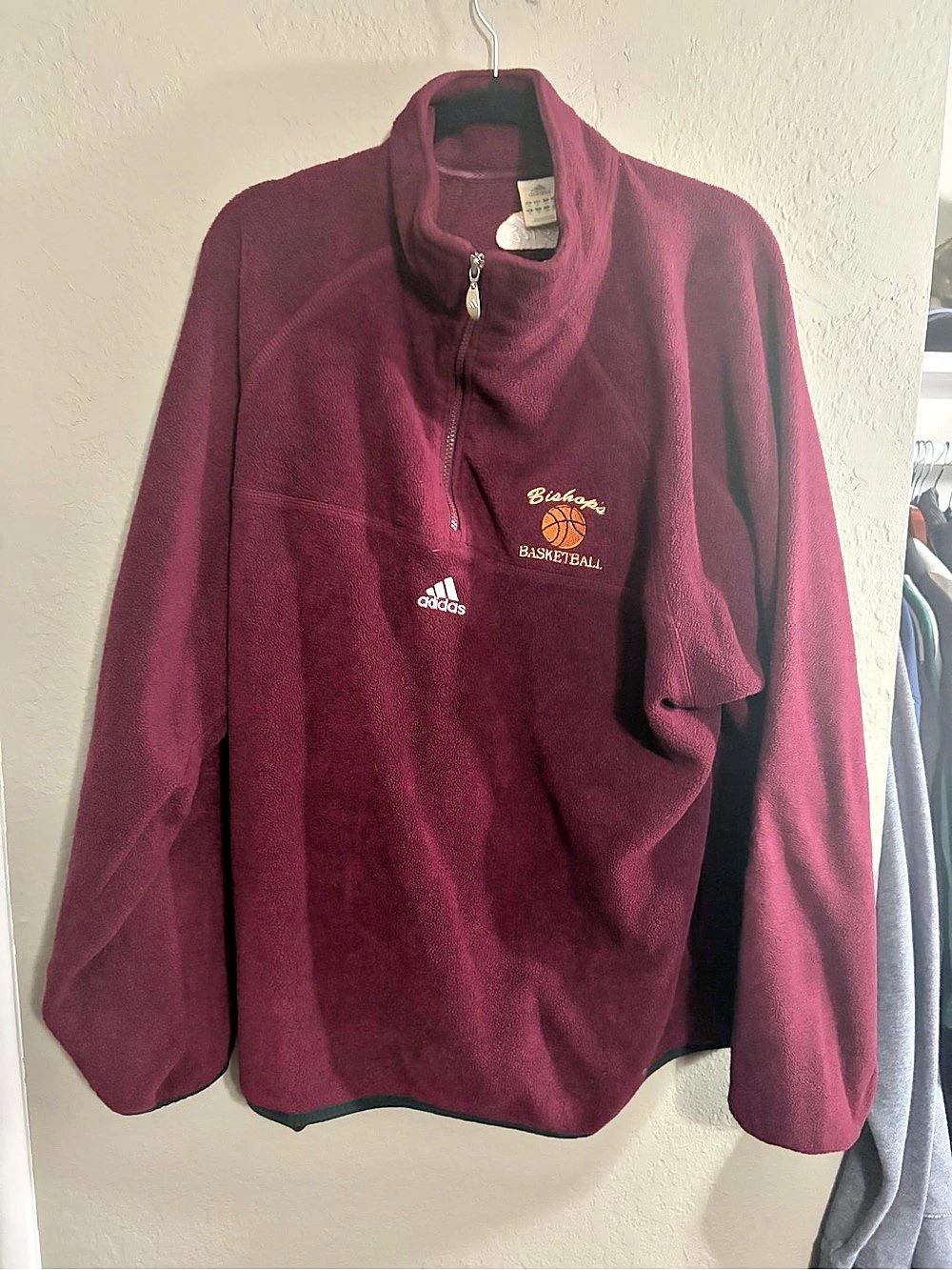 adidas Texas A&M Quarter-Zip Fleece Purple